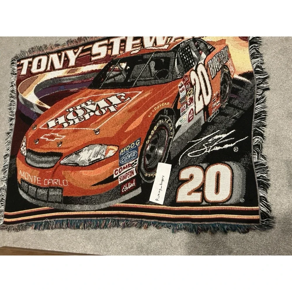 Nascar Tony Stewart 20 Tapestry Throw Blanket Home Depot Race Car Driver